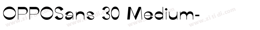 OPPOSans 30 Medium字体转换